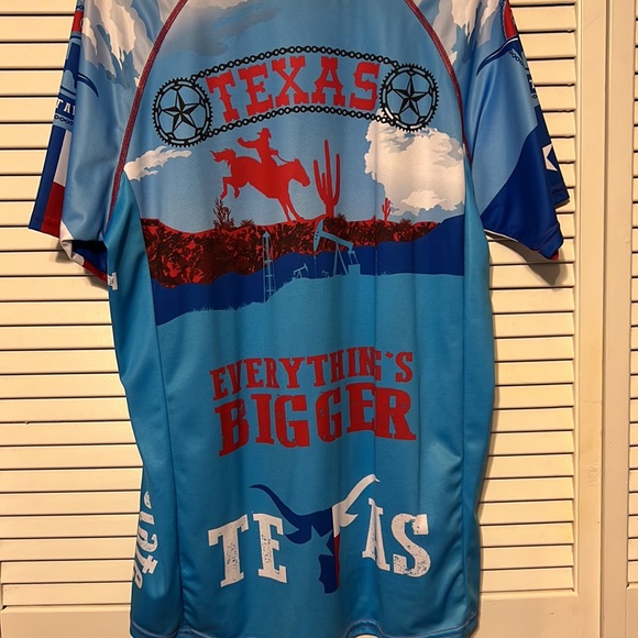 Canari Texas Lone Star Cycling Jersey Size XL Color Blue and Red - Picture 7 of 11